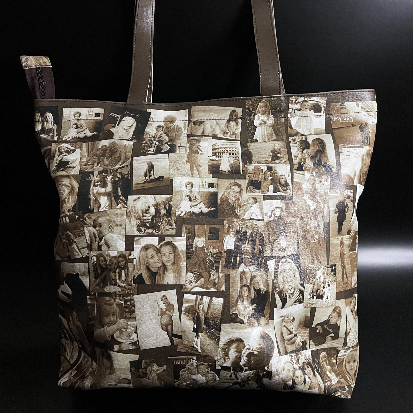 Borsa con collage di fotografie