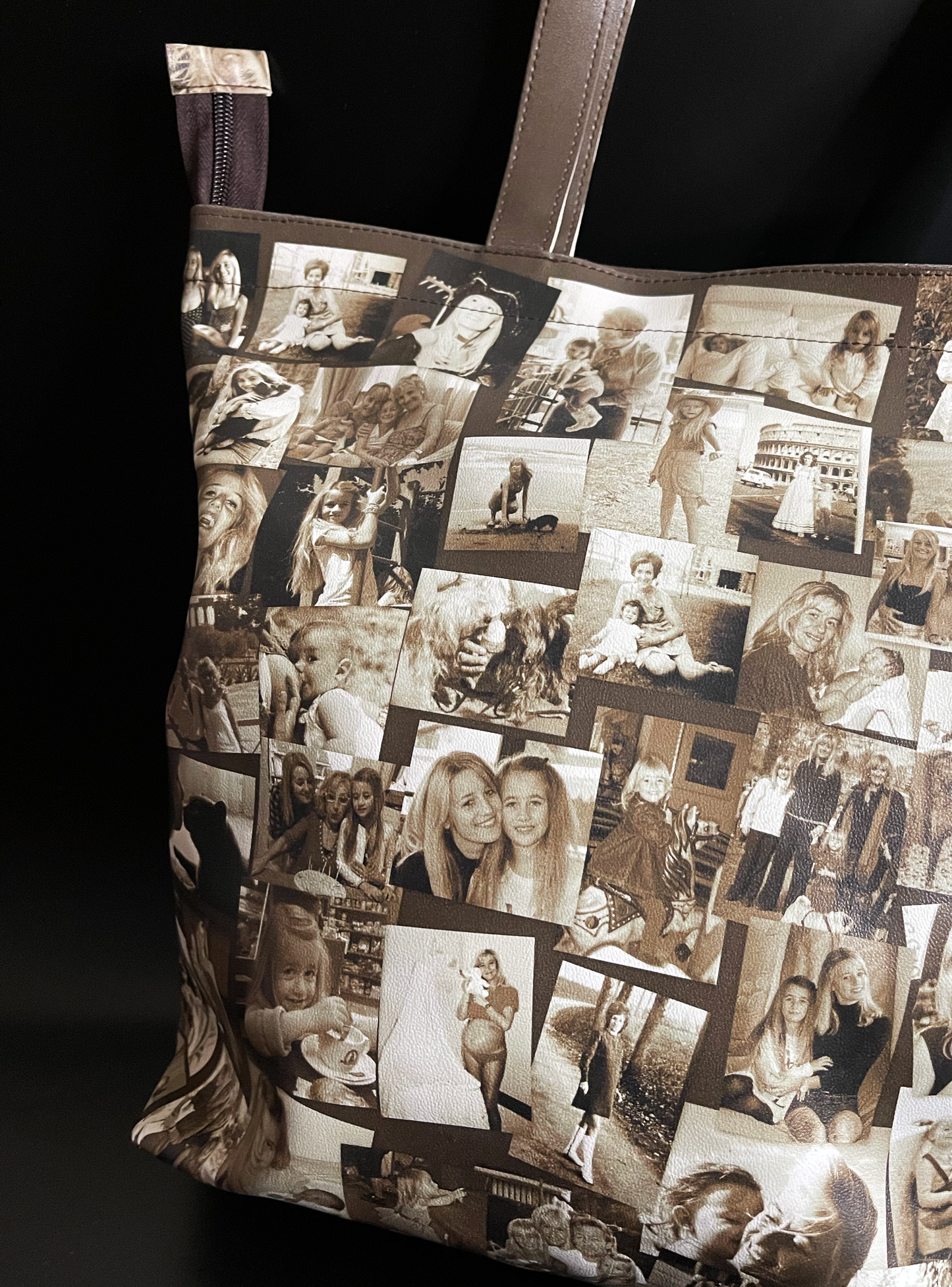 Borsa con collage di fotografie